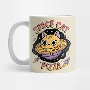 Space Cat Pizza Planet Mug